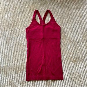 Lululemon Red Workout Racerback w/ Built in Bra